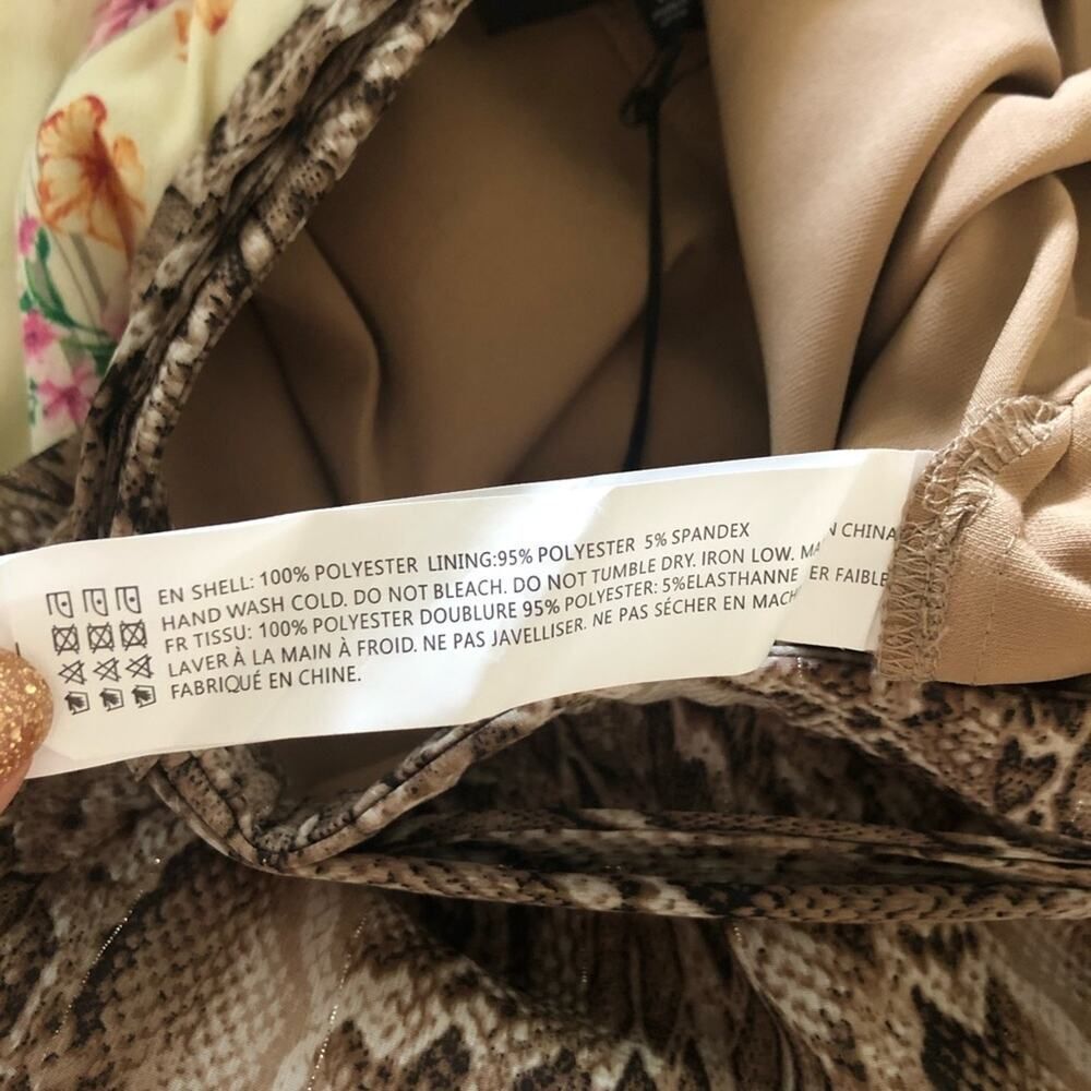 en saison python print brown skirt (small) NWT - image 8